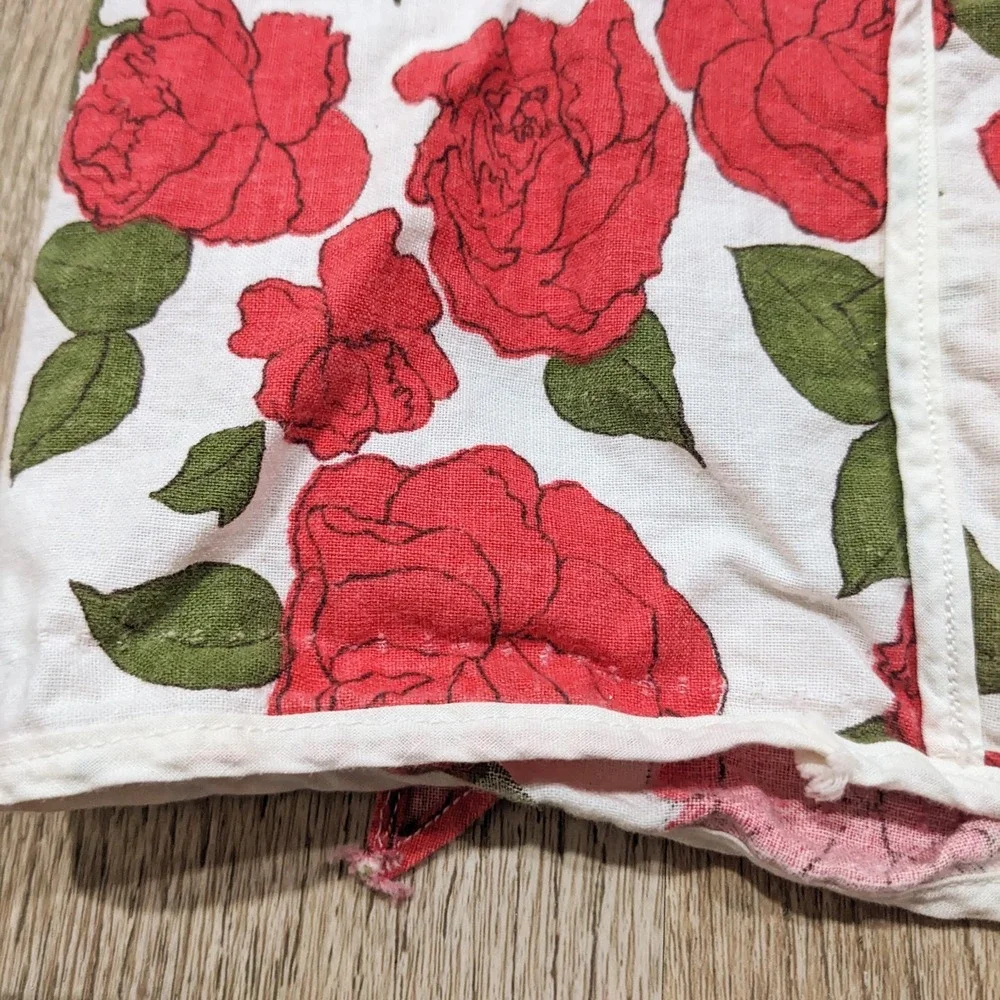 Vintage Cobbler Half Apron Lot of 4 1960s Floral Gingham Embroidered Cottagecore